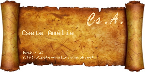 Csete Amália névjegykártya