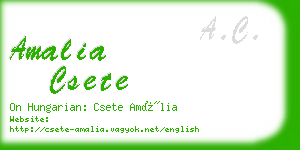 amalia csete business card